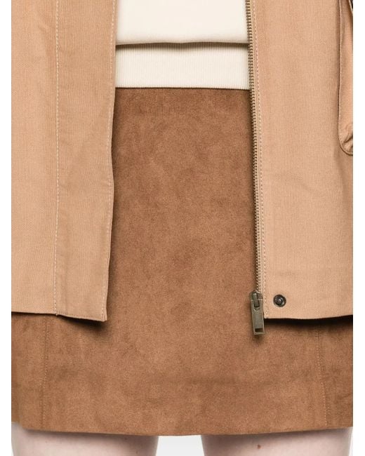 DUNST Brown High-Waisted A-Line Skirt