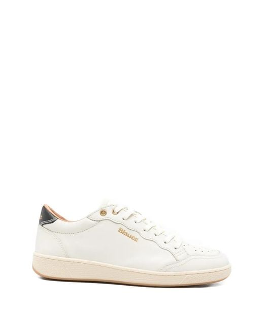 Blauer White Murray 20 Leather Sneakers for men