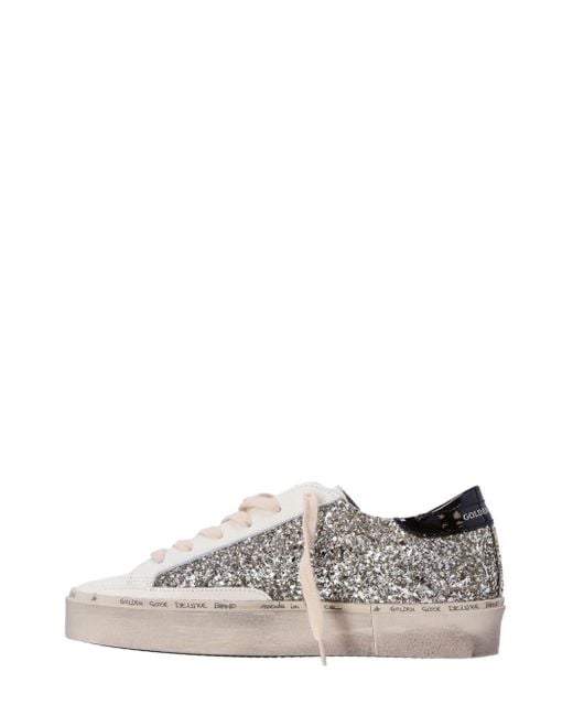Golden Goose Deluxe Brand Hi Star Sneakers Met Glitters in het White