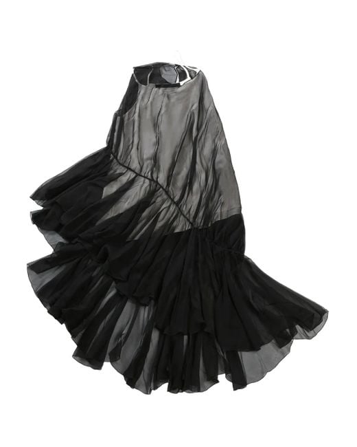 ALAINPAUL Black Ruffled Blouse