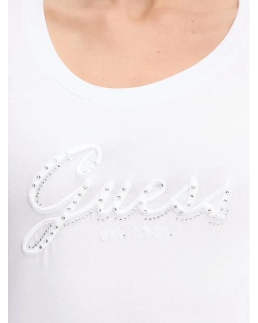 Guess White Long-Sleeve T-Shirt