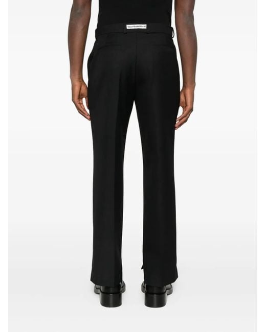 Notrainproof Black Side-Slit Tailored Trousers for men