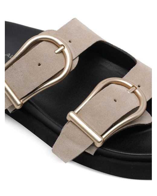 Angel Alarcon Black Buckle-Fastening Suede Sandals