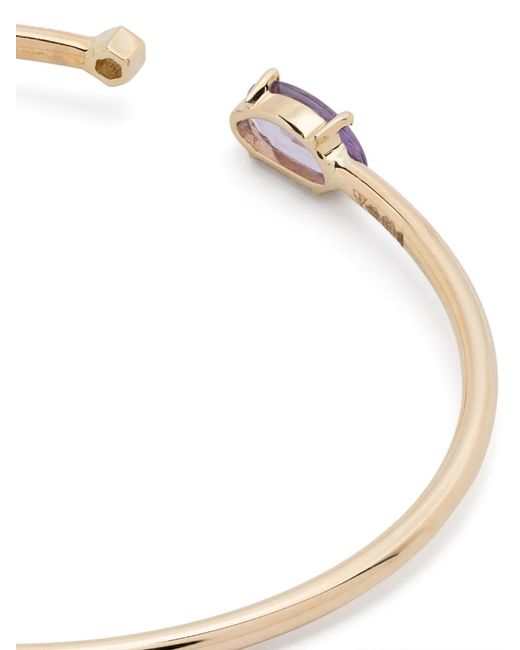JIA JIA White 14Kt Bendable Sapphire Cuff Bracelet