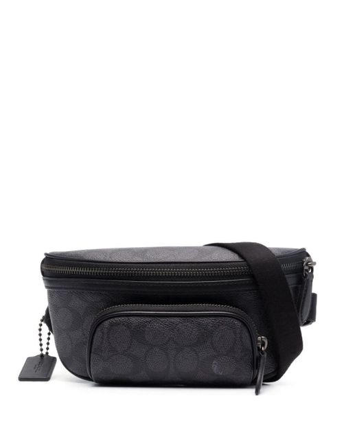 COACH Coatedcanvas Belt Bag in Black for Men Lyst UK