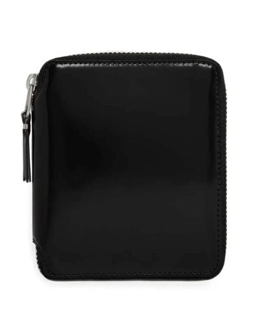Comme des Garçons Black Patent-Finish Zip-Around Wallet