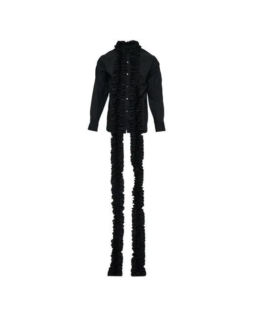 Comme des Garçons Ruffled Long-Line Shirt in Black for Men | Lyst