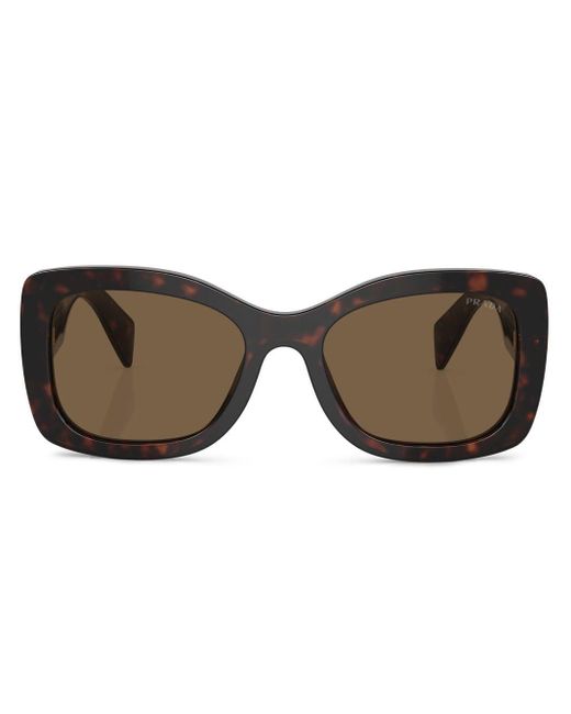 Prada Brown Prada Pr A08s Oversize Frame Sunglasses