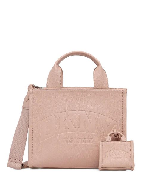 DKNY Pink Logo-Embossed Tote Bag