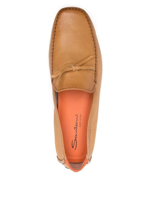 Santoni Brown Havana L Loafer Barbados Moken for men