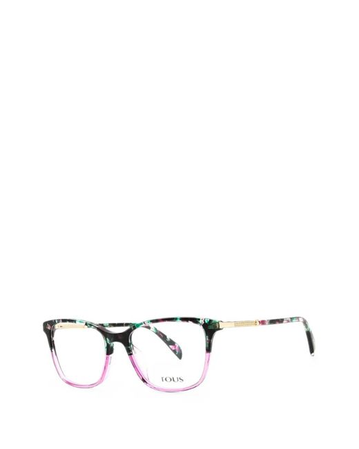 Tous Brown Rectangle-Frame Glasses