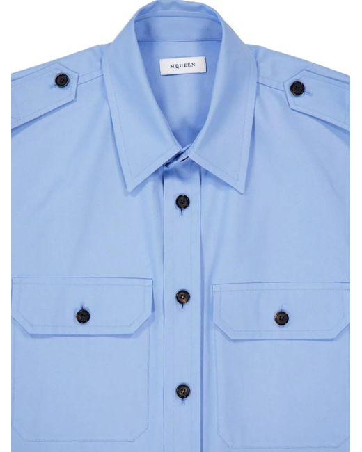 Camisa Con Botones McQueen de hombre de color Blue