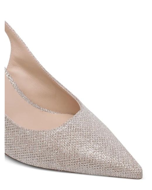 Stuart Weitzman White Stuart Power Slingback Pointed Toe Pumps