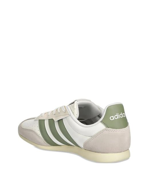 Adidas White Barreda Lo Striped Panelled Sneakers