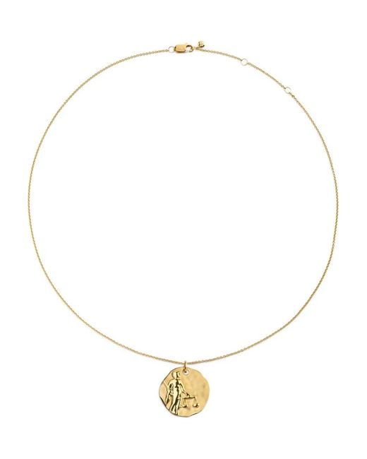 Monica Vinader White Gp Zodiac Libra Necklace