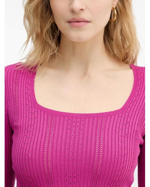 Twinset Red Square-Neck Sweater