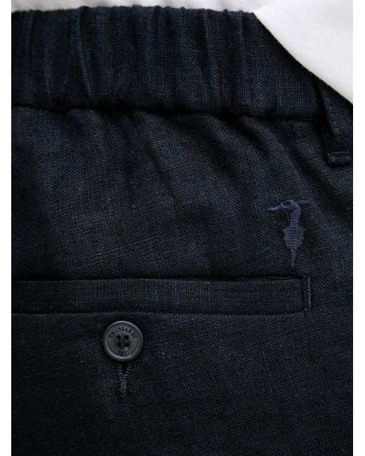 Trussardi Black Short À Logo Brodé for men