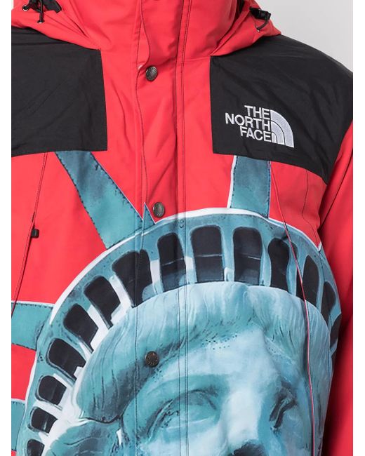 Supreme Red X The North Face "Statue Of Liberty" Mountain Jacket for men
