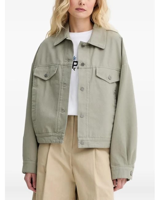 A.P.C. Cally Jack Met Knoopsluiting in het Gray