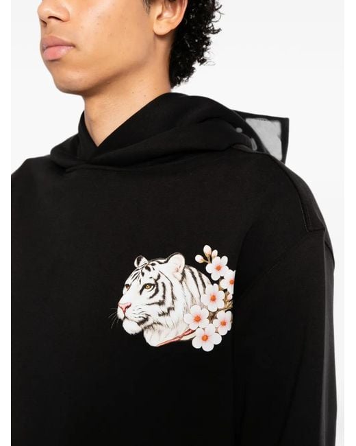 Melt Black Graphic-Print Hoodie for men