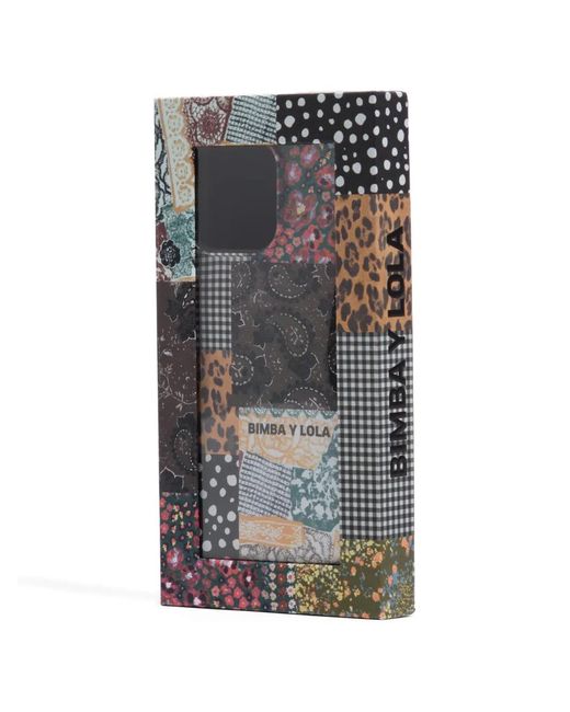 Bimba Y Lola Black Patchwork-Print Iphone 16 Pro Rigid Case