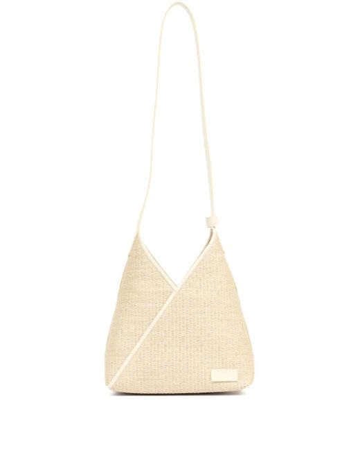 MM6 by Maison Martin Margiela Fortune Cookie レザーショルダーバッグ S White