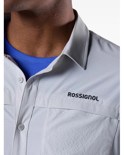 Camicia Con Logo di Rossignol in Blue da Uomo