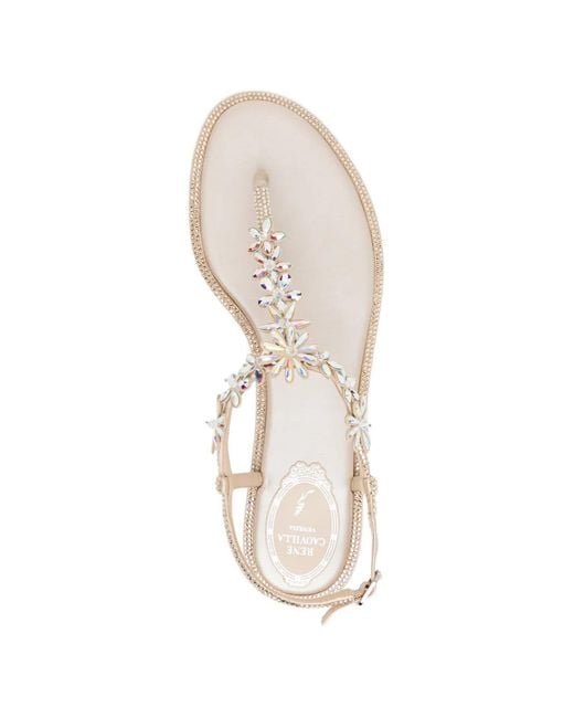 Rene Caovilla White Eva Sandals