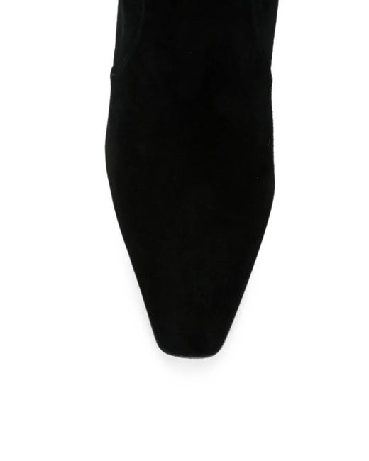 Stuart Weitzman Black Suede Ankle Boots
