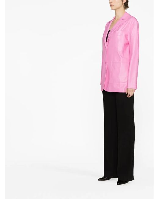 Stand Studio Pink Keeva Double-Breasted Blazer