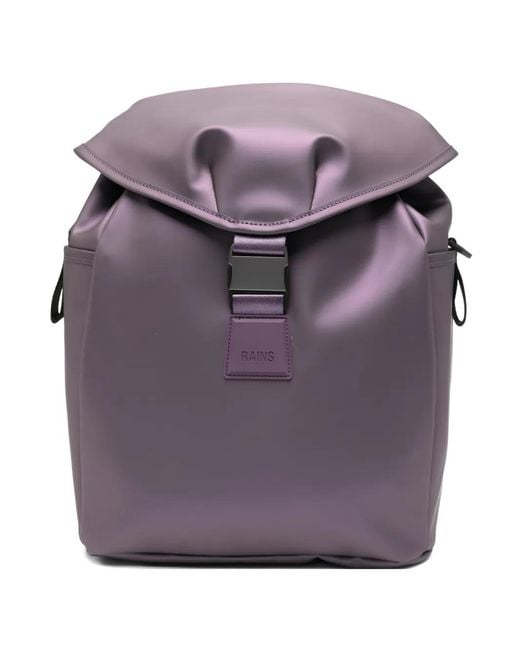rains lilac backpack Rolltop Rucksack Body Rains Buckle-Fastening Drawstring Backpack in