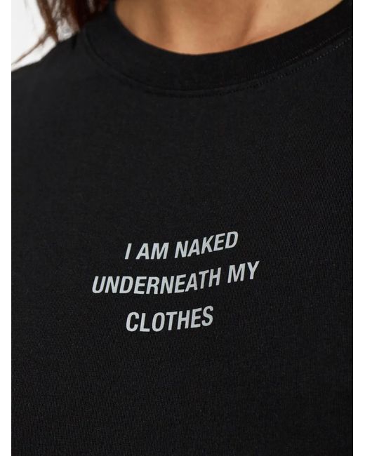 Vetements Black Slogan-Print Short-Sleeve Bodysuit