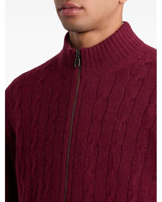 Etro Red Cashmere Cardigan for men