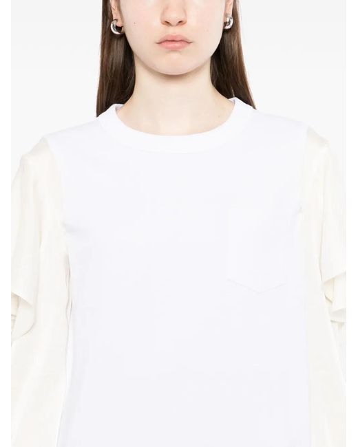 Sacai Purple Panelled T-Shirt