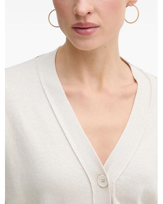 Sisley White Button-Up Cardigan