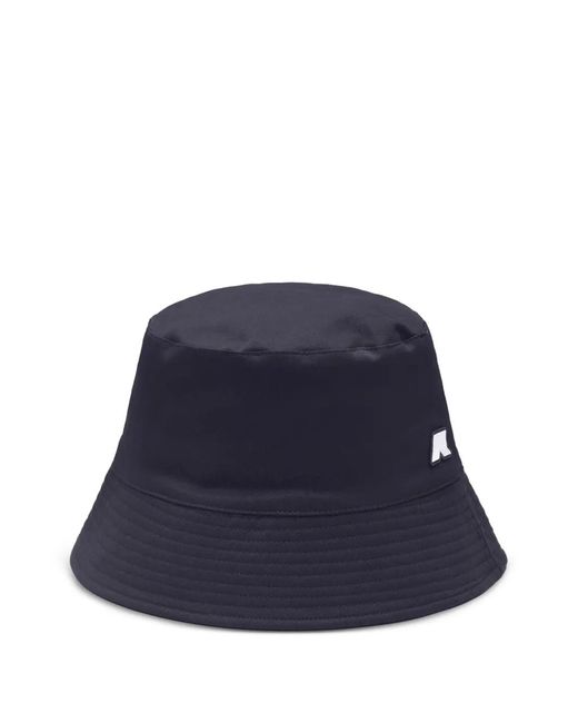 K-Way Blue Pascalle Logo-Patch Bucket Hat