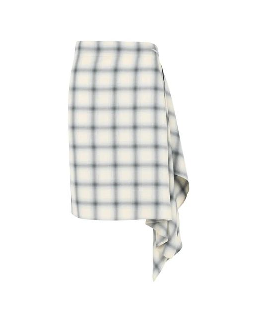 Coperni White 'Zero' Viscose Skirt