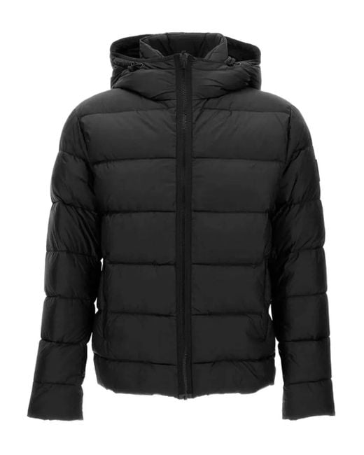 Fay Black Double-Front Quilted Jacket for men