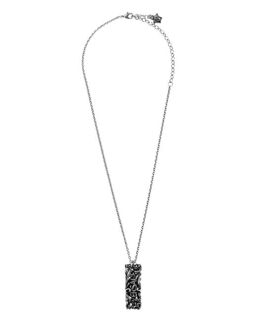Versace White Logo-Engraved Necklace for men