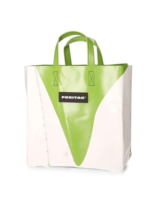 Freitag Green Sonny Logo-Patch Tote Bag for men