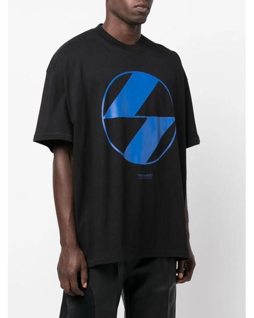 The Salvages Blue Logo-Print T-Shirt for men