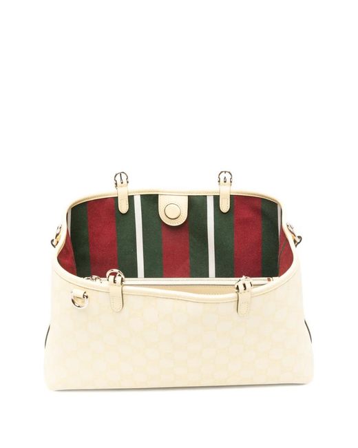 Gucci Natural Monogram-Pattern Tote Bag