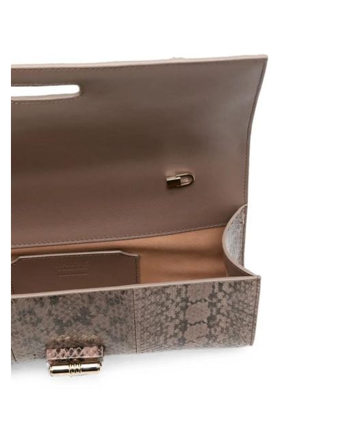 Malone Souliers Brown May Snake-Effect Leather Tote Bag