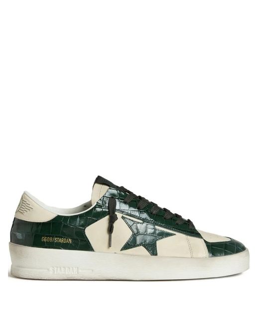 Golden Goose Deluxe Brand Green Star-Detail Sneakers for men