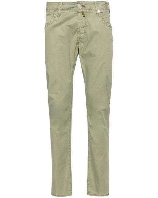 Incotex Green Low-rise Slim-fit Trousers for men