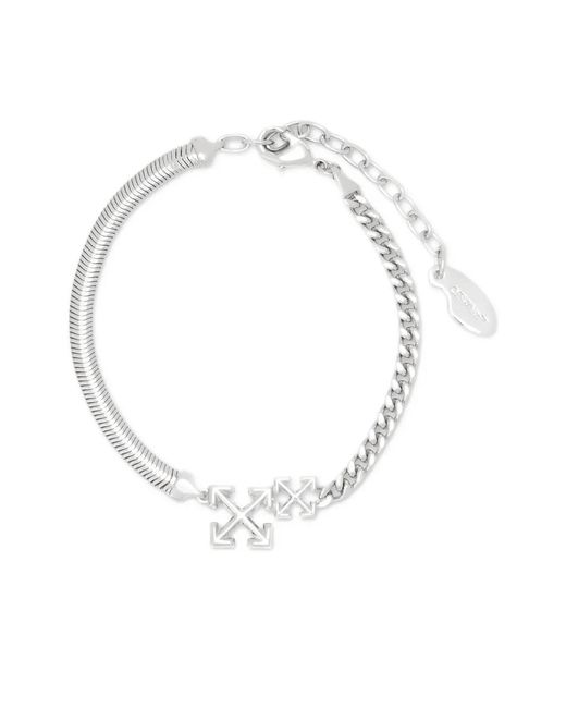 Off-White c/o Virgil Abloh White Double-Arrow Chain Bracelet for men