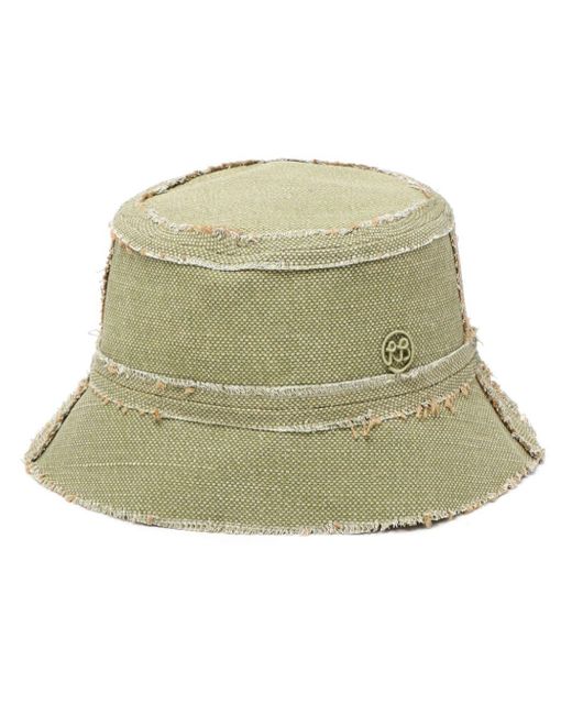 Ruslan Baginskiy Green Logo-patch Frayed Bucket Hat