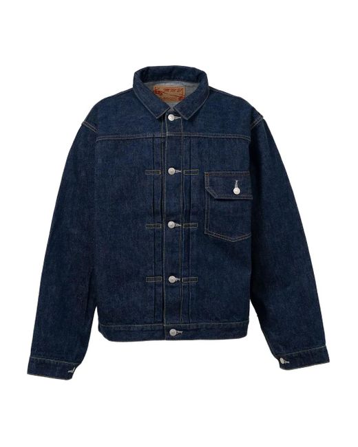 Maison Mihara Yasuhiro Blue Button Pocket Denim Jacket for men
