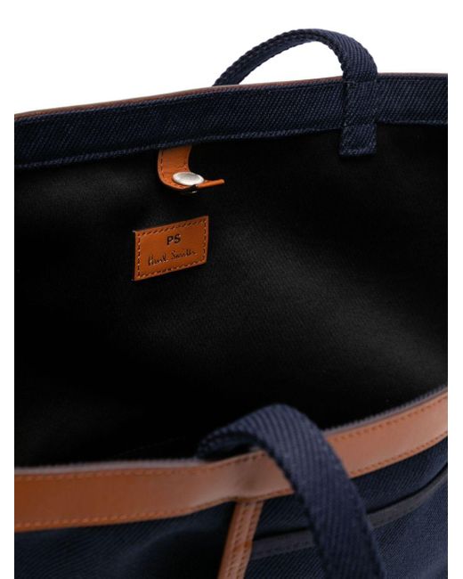 PS by Paul Smith Black Embroidered-logo Tote Bag for men