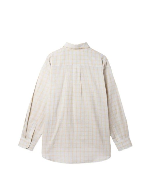 SAGE NATION White Chisholm Check-Pattern Shirt